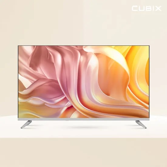 큐빅스 81cm(32인치) FHD QLED TV 화이트 구글 스마트티비 에너지1등급 고화질