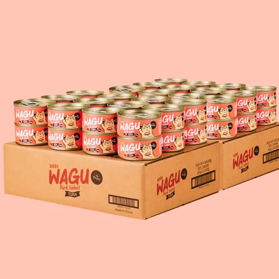 3651 와구 고양이 간식 습식캔 참치 레드라벨, 85g, 48개