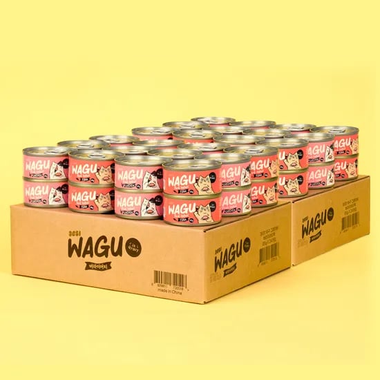 3651 와구 고양이 간식 습식캔 버라이어티팩, 85g, 48개