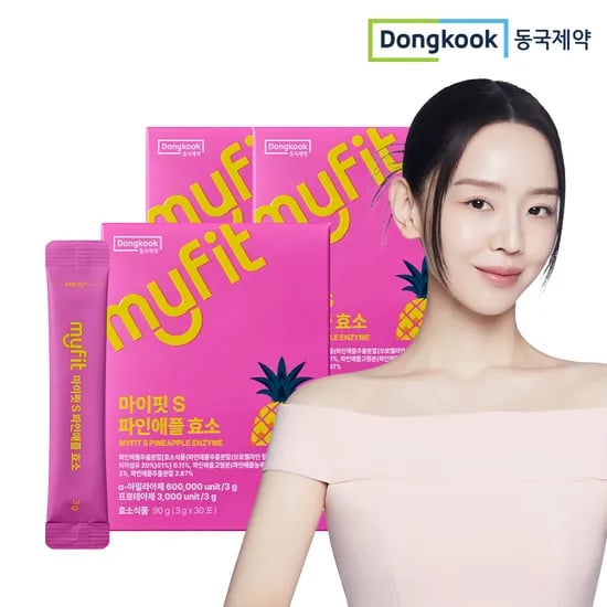 동국제약 마이핏S 파인애플 효소 스틱 브로멜라인 30포, 3개