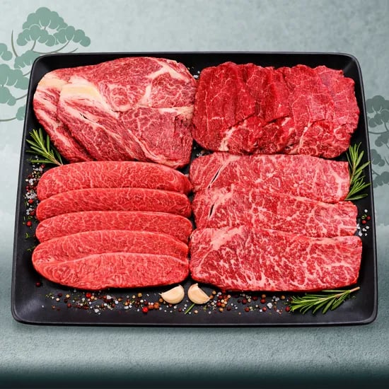 한우선물세트 1등급 등심 채끝 안심 부채살 1.2kg 구이특선 가정의달 어버이날 명절 추석 설