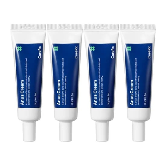 큐어알엑스 아누스 항문 크림 진정 가려움 소양증 사타구니 연고 로션 30ml, 4개
