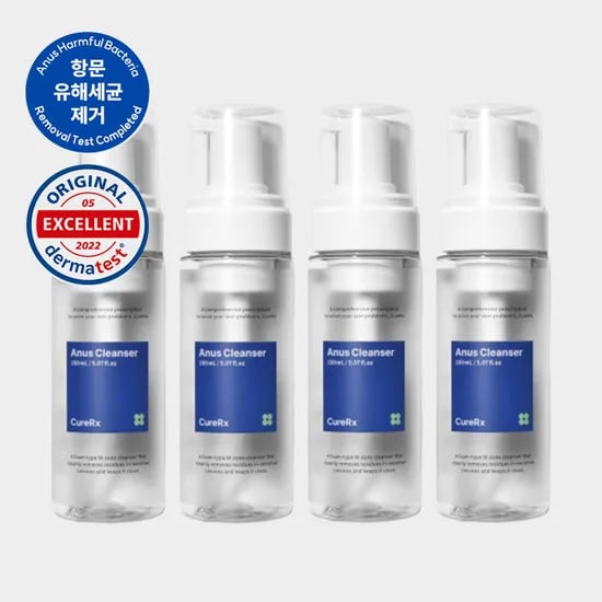 큐어알엑스 아누스 항문세정제 전용 청결제 클렌저 150ml, 4개
