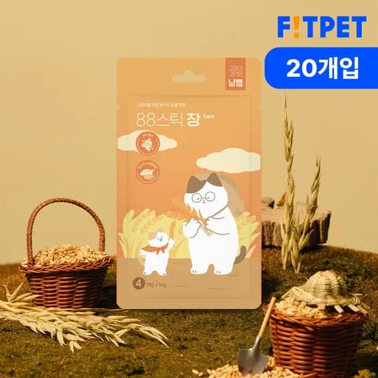 냥쌤 88스틱 고양이 짜먹는 간식 영양 스틱 장케어, 10g, 20개
