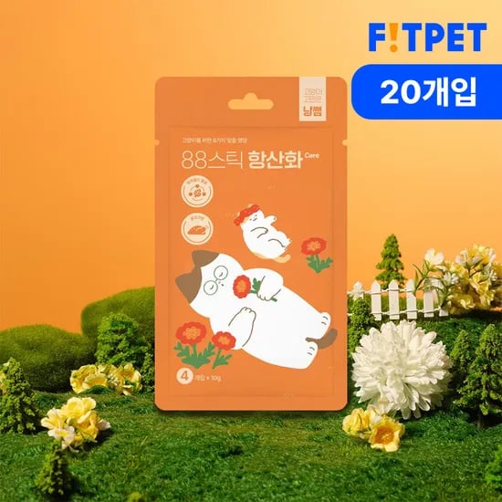 냥쌤 88스틱 고양이 짜먹는 간식 영양 스틱 항산화케어, 10g, 20개
