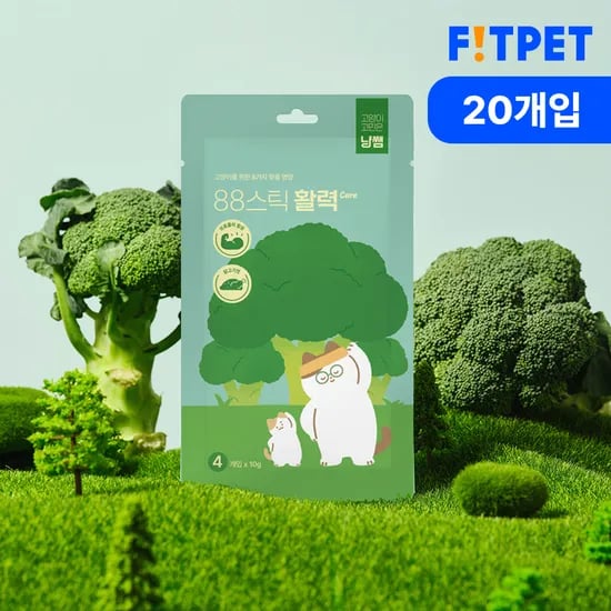 냥쌤 88스틱 고양이 짜먹는 간식 영양 스틱 활력케어, 10g, 20개