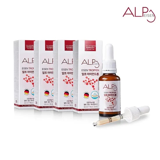 알프뉴트리션 무설탕 유아 어린이철분제 임산부철분 알프아이언드롭 철분영양제 30ml, 4개