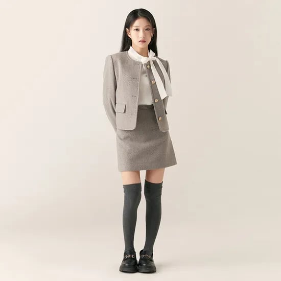 로엠 울 미니 스커트 RMWHF12R51
