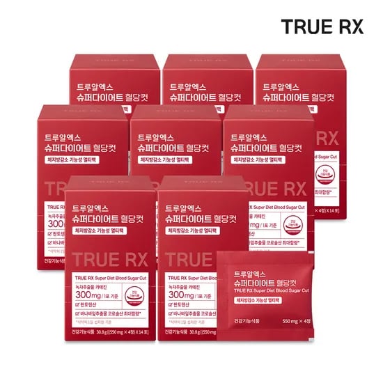 트루알엑스 슈퍼 다이어트 혈당컷 8박스 바카사 체지방감소 애사비 애플사이다비니거 클리오