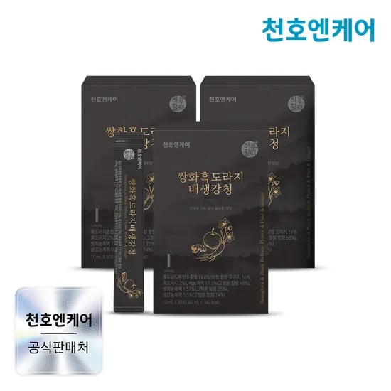 천호엔케어 국산 발효 배도라지청 쌍화 흑도라지 배생강청 30포, 3개