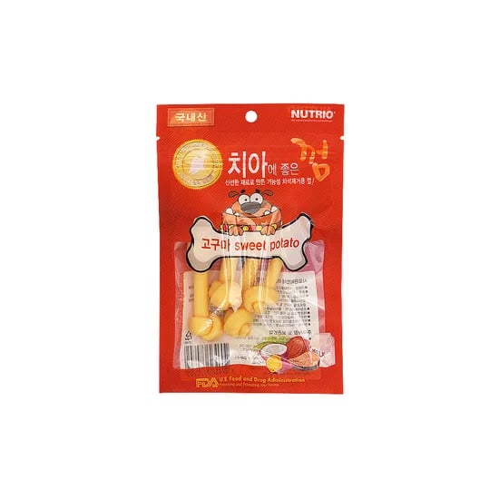 뉴트리오 치아에좋은껌 강아지치석껌 고구마, 80g, 1개