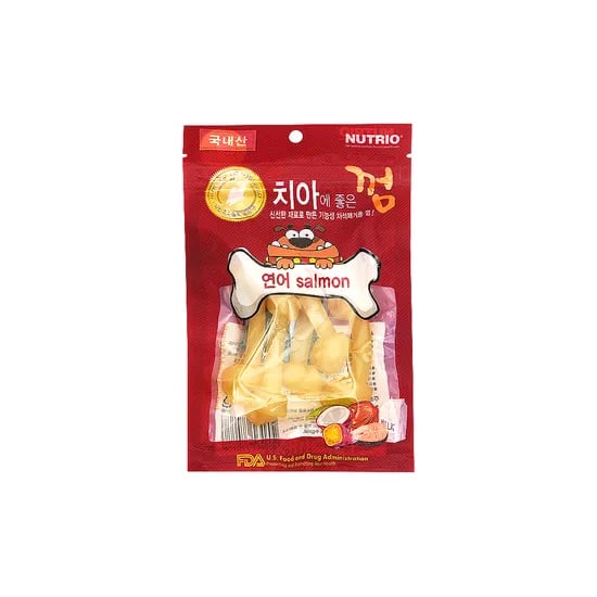 뉴트리오 치아에좋은껌 강아지치석껌 연어, 80g, 1개