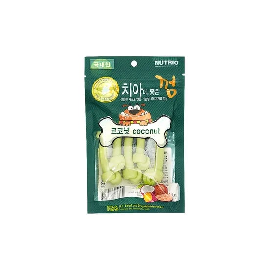 뉴트리오 치아에좋은껌 강아지치석껌 코코넛, 80g, 1개