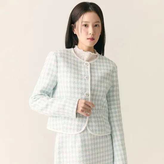 로엠 체크 트위드 자켓 RMJKF23S52