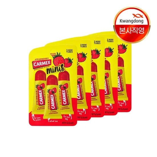 카멕스 딸기 립밤 튜브 투명, 75g