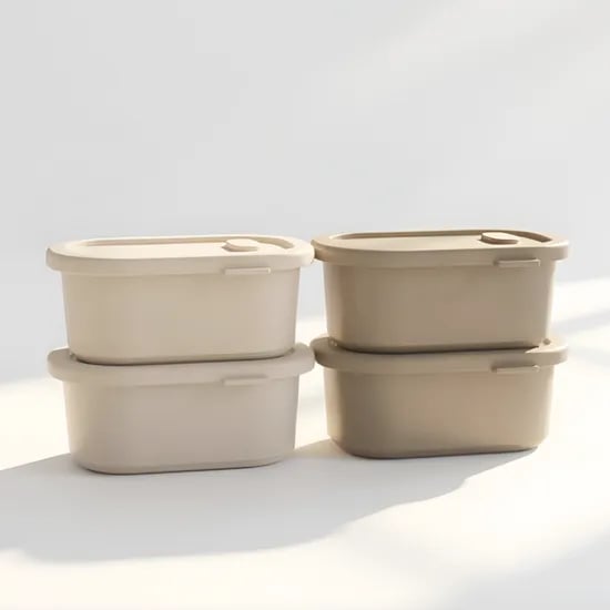 디아르 국내산 플래티넘 실리콘 밥 팩 소분 냉동밥 보관 용기 200ml 4P