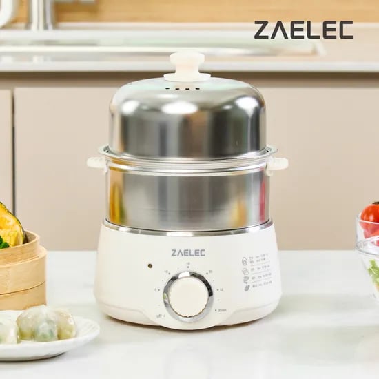 자일렉 올스텐 계란찜기 고구마 만두 호빵 찜기 계란삶는기계 2단