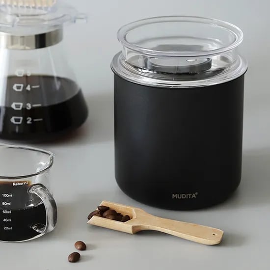 무디타 스텐 이중 잠금 진공 캐니스터 원두 커피 보관용기 700ml / 소분 밀폐용기