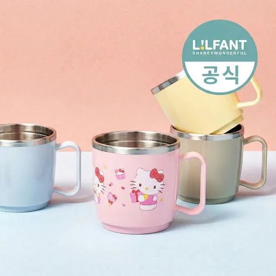 스텐 양치컵 유아 어린이집 식기세척기 컬리 컵 시나모롤 포켓몬