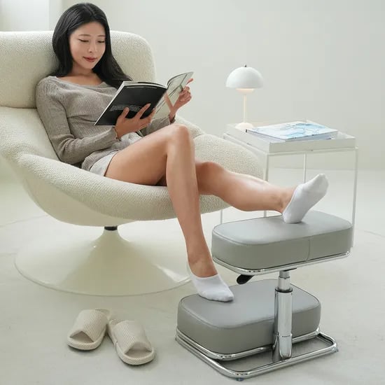 마카롱 책상 사무실 다리거치대 의자 2단 높이조절 발받침대