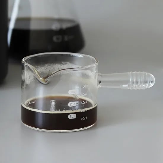 1+1 바리스타 에스프레소 글라스 샷잔 100ml 일자형핸들/3oz 내열유리 홈카페 시럽잔