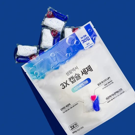 생활백서 식기세척기 세제 액체 캡슐형 30입