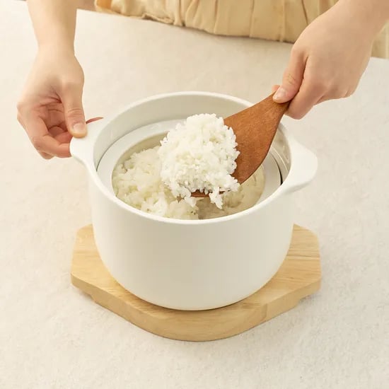 윤도자기 전자레인지용 저당밥솥 4인용 저칼로리
