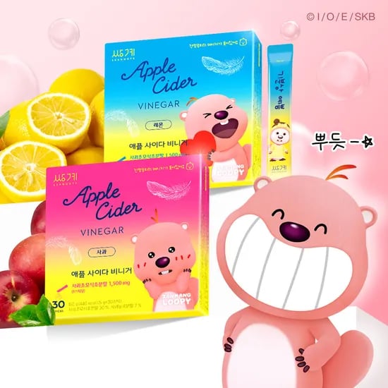 쌍계X잔망루피 애사비 애플사이다비니거 사과 레몬 30스틱+30스틱