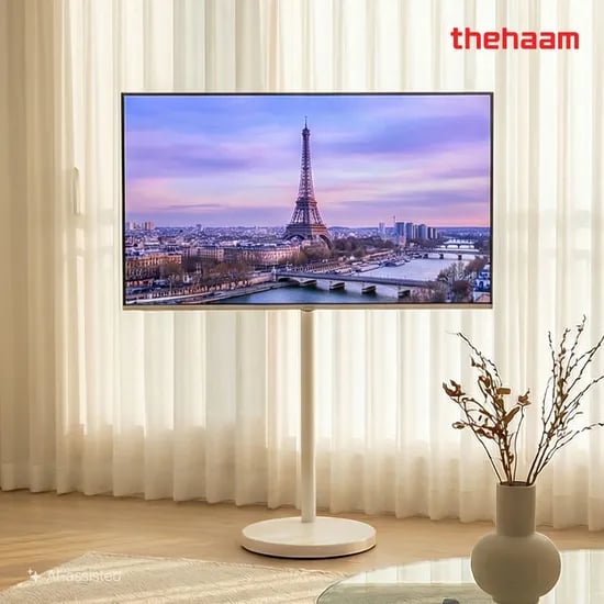 더함 이동식 이동형 삼탠바이미 스마트 구글 5.0 QLED 화이트 티비 127cm(50인치), 에센셜, 직접설치