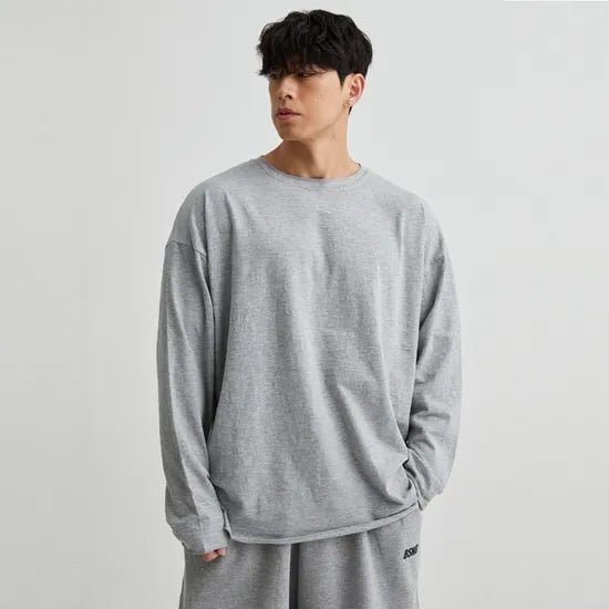 비스트모드 슬라브 데끼 남자 오버핏 긴팔티셔츠 롱슬리브 헬스 짐웨어 BSMD