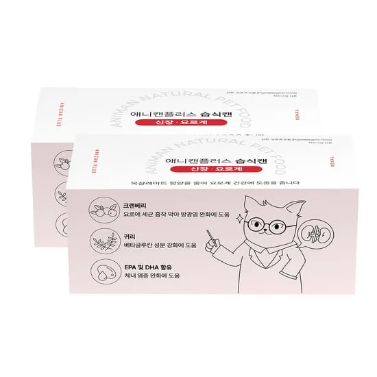 애니먼 애니캔 강아지 고양이 습식캔 처방식 신장, 30g, 12개