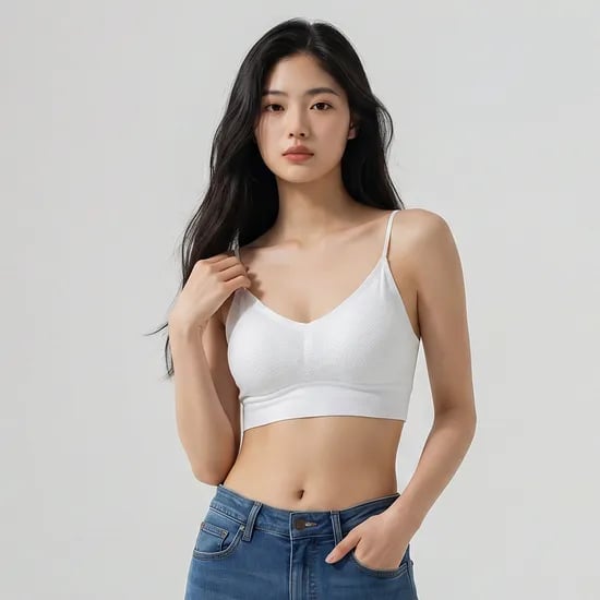 힙핑크 모던 에어 심리스 얇은끈브라 아이스 쿨링 노와이어 여름속옷 누디 브라탑