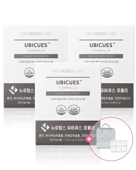 뉴로랩스 유비큐스 180정 코큐텐 코엔자임Q10 바나바잎 홍국 식후 혈당 크롬 영양제