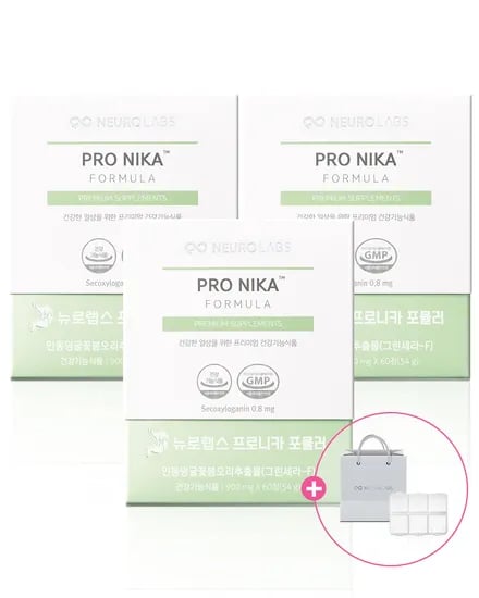 뉴로랩스 프로니카 180정 위에좋은 위 건강기능식품 그린세라-F 영양제 약 케이스 제공