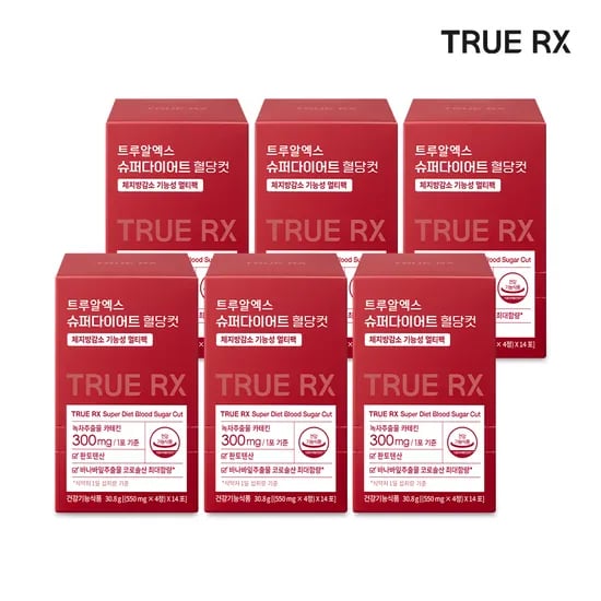 트루알엑스 슈퍼 다이어트 혈당컷 6박스 바카사 체지방감소 애사비 애플사이다비니거 클리오