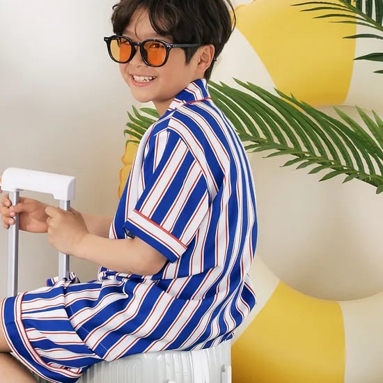 크러쉬 실크핏 어린이 파자마 주니어 여름 반팔 잠옷