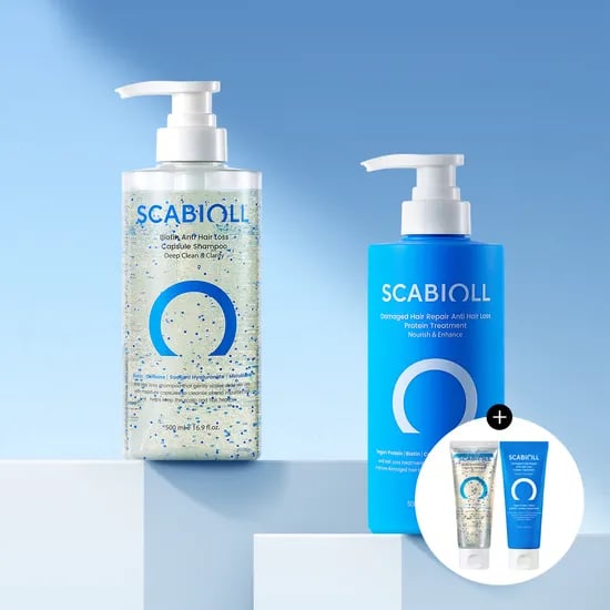 스카비올 탈모증상완화 캡슐 샴푸 500ml+단백질 트리트먼트 500ml(+증정 70ml 2개)