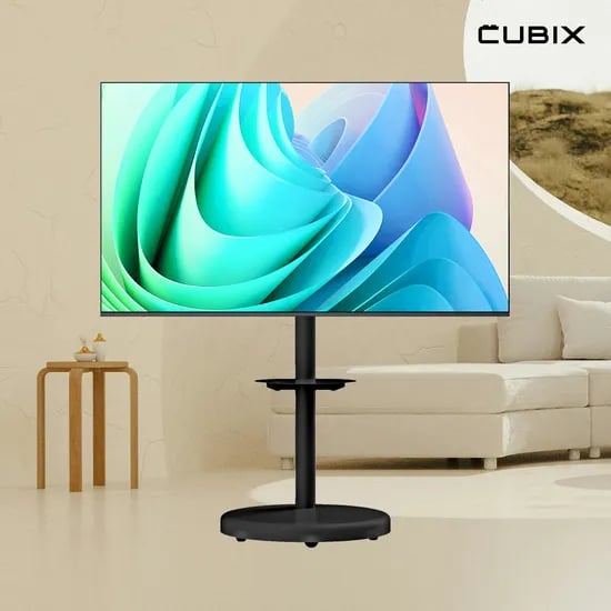 무빙큐빅스 블랙에디션 삼탠바이미 215cm(85인치) UHD 4K QLED 스마트티비 셋트 이동식 TV 삼텐바이미 중소바이미