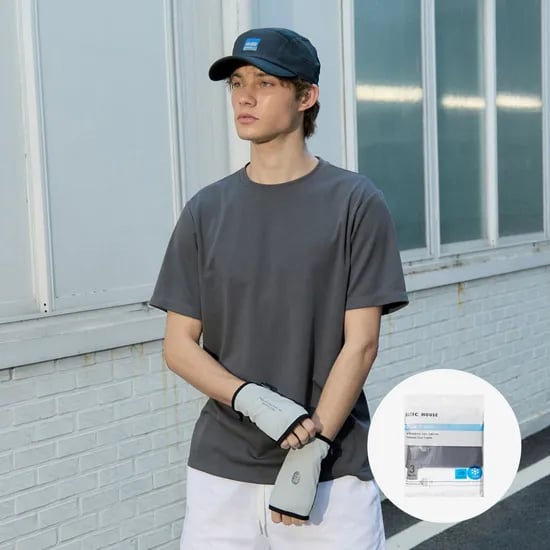 베이직하우스 쿨 브리더블 에어메쉬 숏 슬리브 티셔츠 3팩
