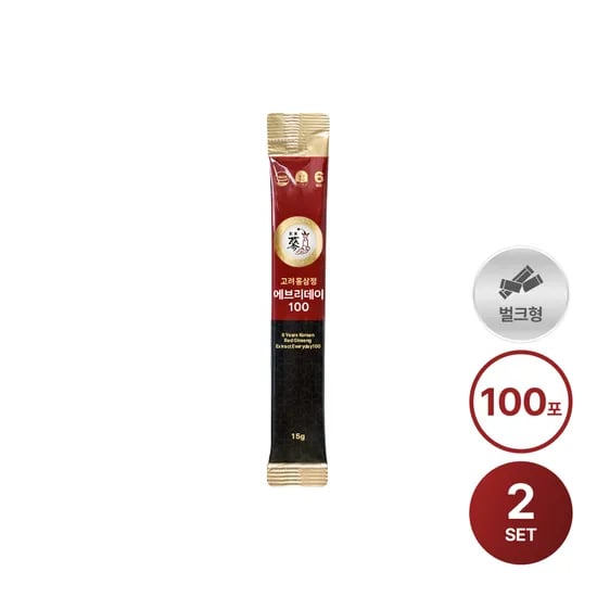 PNBG 풍년보감 에브리데이100 홍삼정 진액스틱 가성비 부모님 선물세트 100포, 2개