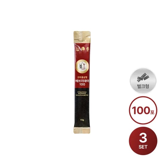 PNBG 풍년보감 에브리데이100 홍삼정 진액스틱 가성비 부모님 선물세트 100포, 3개