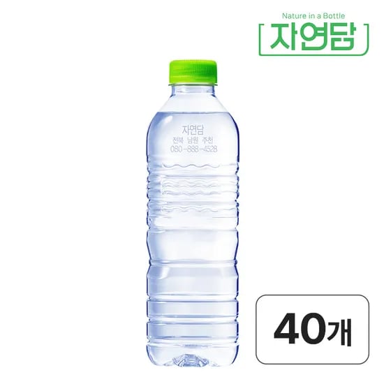 자연담 먹는샘물 500ml, 40개