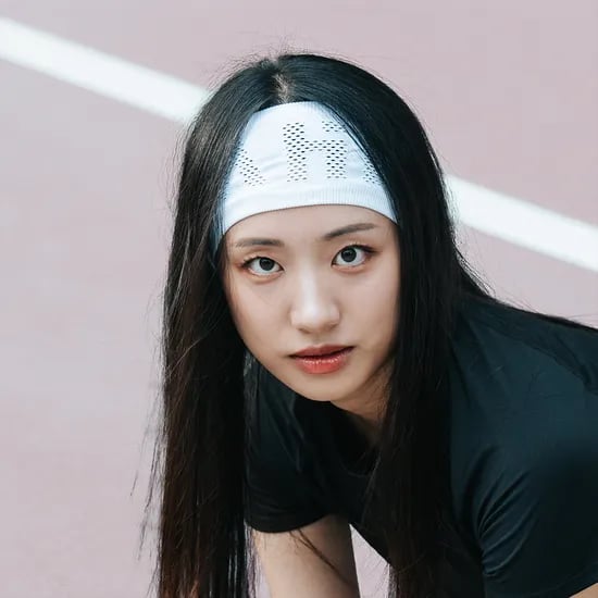 아일 스포츠 헤어밴드 러닝 헬스 운동 여자 남자 공용 땀흡수 화이트