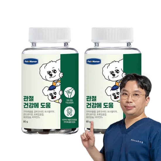 펫또마망 프리미엄 강아지 영양제 면역력 관절 뼈 슬개골 강화, 80g, 2개