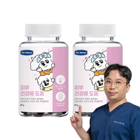 펫또마망 프리미엄 강아지 영양제 면역력 피부 피모 모질 보습, 80g, 2개
