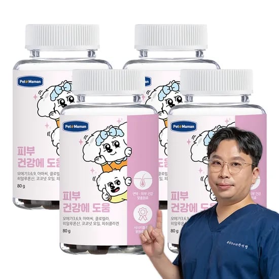 펫또마망 프리미엄 강아지 영양제 면역력 피부 피모 모질 보습, 80g, 4개