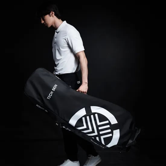 테크스킨 골프 캐디백 방수 일체형 투어쉴드 골프백 항공커버 블랙