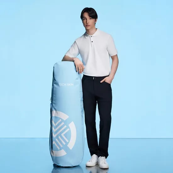 테크스킨 골프 캐디백 방수 일체형 투어쉴드 골프백 항공커버 스카이블루
