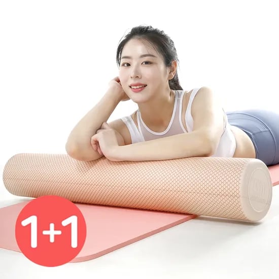비핏 EVA 60cm 인디핑크 폼롤러 종아리 지압 폼블러 요가 필라테스 스트레칭 마사지 소프트