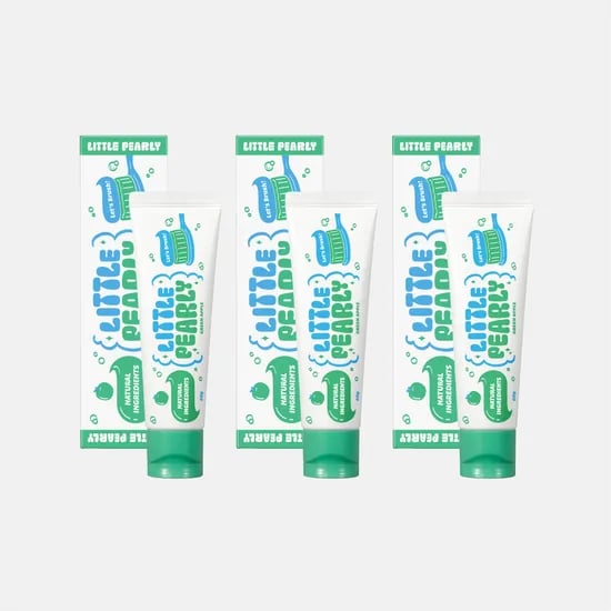 리틀펄리 어린이 저불소 비건 치약 청사과향, 60g, 3개